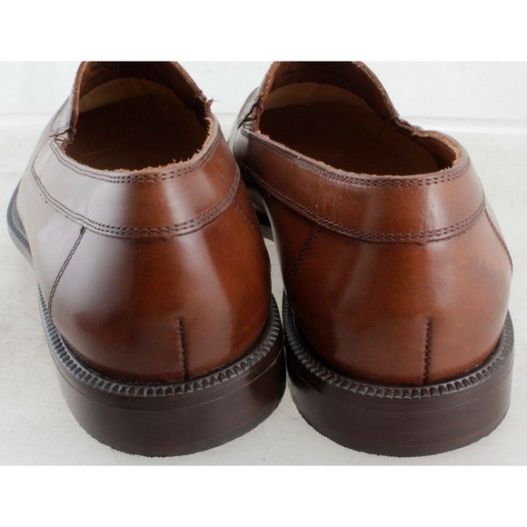 Stafford Brown Leather Croc Print Loafer Casual Dress Shoe US 10.5 UK 9.5 EU 44 main image 8